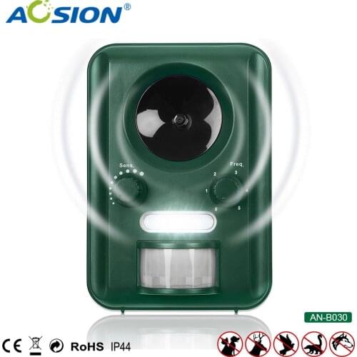 AOSION Solar outdoor garden use ultrasonic animal repeller Bats Birds Cats Repeller Repellent ultrasonic signal to repel cats