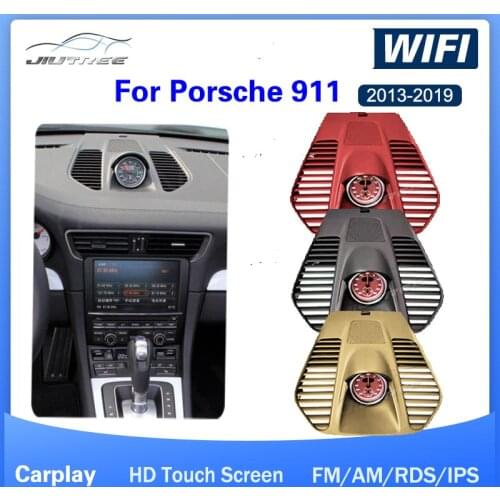 For Porsche 911 2013-2019 Car Interior Dashboard Stopwatch Decoration Clock Compass