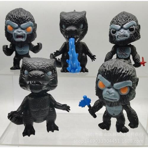 Bandai 5 Godzilla Hands To Do The Q Version of Godzilla Vs. King Kong Hands Office Aberdeen Ornaments Boys Favorite Model Toys