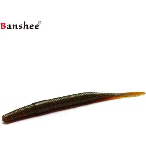 Banshee 10Pcs Esfishing 99mm 2.9g Lure Soft Baits Silicone Artificial Wobbler Bass/Carp Fishing Lures Sinking Worm/Maggots Perch