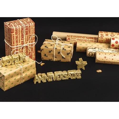 10 Pieces 50*70cm Gift Wrapping Paper Holiday Christmas Gift Decoration Wrapping Paper Home Decoration Festive Party Supplies