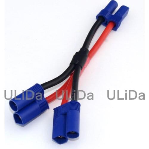 EC5 Parallel (2 Male / 1 Female) Lipo Battery Connector Adapter with 10CM 12awg Wire Y