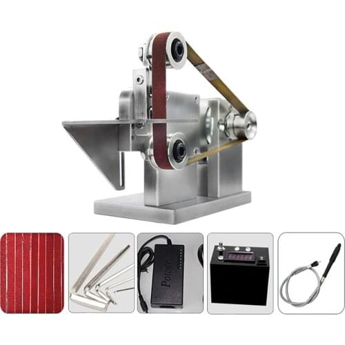 Electric Belt Sander DIY Mini Belt Machine Woodworking Jade Grinding Machine Small Tool Sharpener 4000-9000RPM