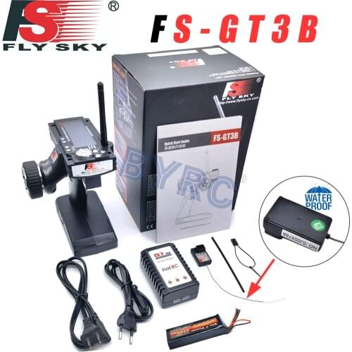 Flysky FS-GT3B 2.4G 3CH Radio Model Remote Control LCD Transmitter & Receiver for RC Car Boat