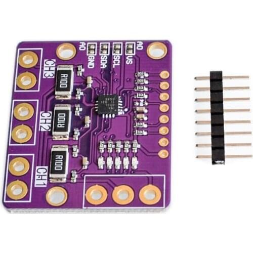 I2C SMBUS INA3221 Triple-Channel Shunt Current Power Supply Voltage Monitor Sensor Board Module Replace INA219 With Pins Module