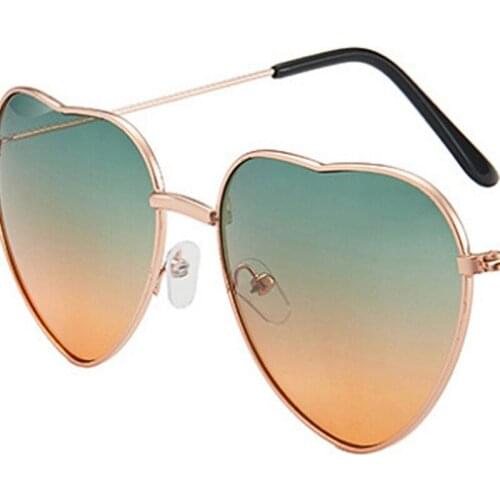 Fashion Heart Shaped Sunglasses Women Brand Designer Lady Metal Reflective Ties Sunglasses MenS Glasses UV400 Hiking Equipment