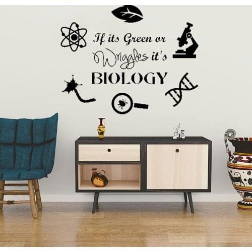 Biology Wall Decal, Science Wall Decal, Classroom School Decoration / Its Biology Vinyl Sticker Teacher Gift DW20356