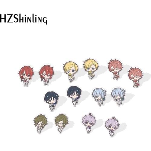 2020 New idolish7 Stud Earring Handmade Acrylic Earrings Resin Epoxy Jewelry Earring
