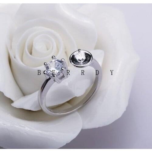 New Party Style Ring Mountings Base Findings Accessories Jewelry Settings Parts for Pearls Stones Crystal Agate Coral Jade