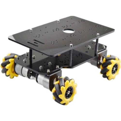 New 5KG Load Mecanum Wheel Robot Car Chassis Kit with DC Hall Encoder Motor for ROS Arduino Raspberry Pi STM32 DIY STEM Toy Part