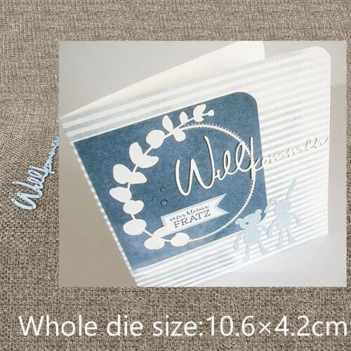 New Design Craft Metal Cutting Die cut dies German welcome letters scrapbook Album Paper Card Craft Embossing die cuts