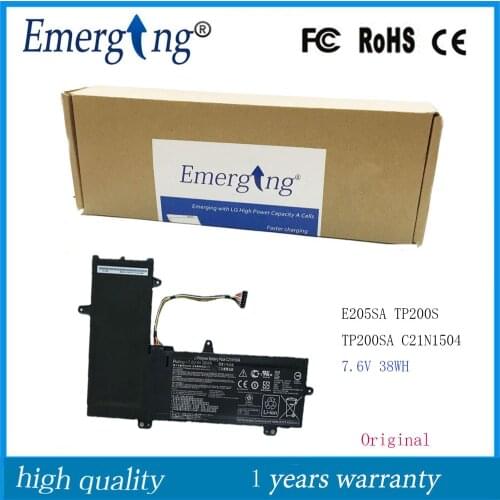 7.6V 38Wh Original New C21N1504 Laptop Battery for ASUS E205SA TP200S TP200SA C21N1504