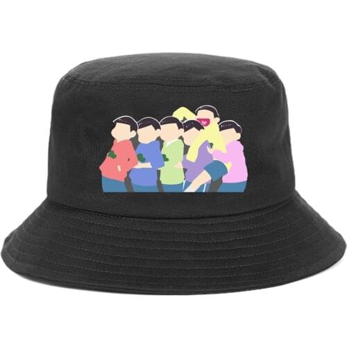 Anime Osomatsu san Bucket Hat teenager Outdoor Summer Hip Hop Beach Sun Caps unisex Streetwear Chapeau Caps Fisherman Caps