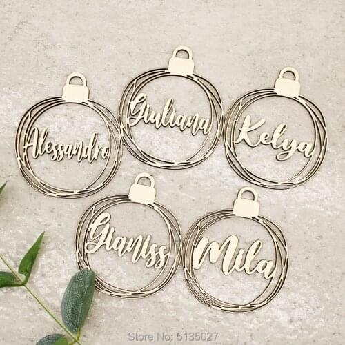 First Christmas Bauble Personalized Custom Bauble Laser Cut Names Christmas Gift