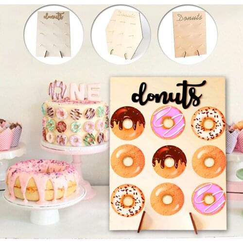 Donuts Stand Donut Wall Display Holder Wedding Decoration Birthday Party Supplies Baby Shower Wood Donut Holder Party Decoration