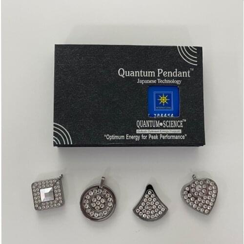 Healthy Quantum Science Scalar Energy Men Woman Necklaces Geometric Heart Round Crystal Pendant Gift for Anniversary Festival