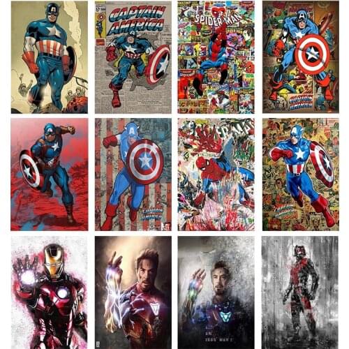 Marvel Avengers Movie Canvas Painting Superhero Captain America Posters and Prints Art Print Mural Pictures Home Wall Decoration
