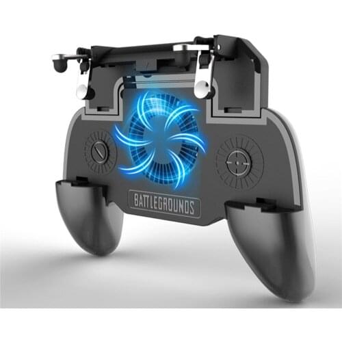 Pubg mobile game trigger controller holder pubg gamepad joystick Cooler Fan with 2000mAh &4000mAh power bank for phone L1R1 game