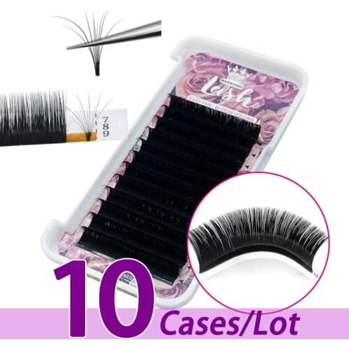 10case/lot MASSCAKU private label fast blooming mink lashes wholesale 12 lines 0.03 0.05 0.07 volume easy fan eyelash extensions