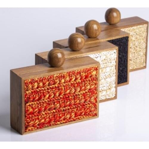 Straw Bag Bamboo Square Tassel Woven Bag Rattan Beach Bag Diagonal Shoulder Handbags Women Bags Designer