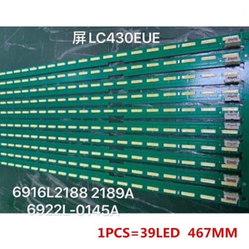 2-20PCS LED backlight strip for LG 43 V15 ART3 FHD R L 43LX540S 6922L-0145A 6916L2189A 6916L2188A LC430EUE FH M3 39LED 468mm New