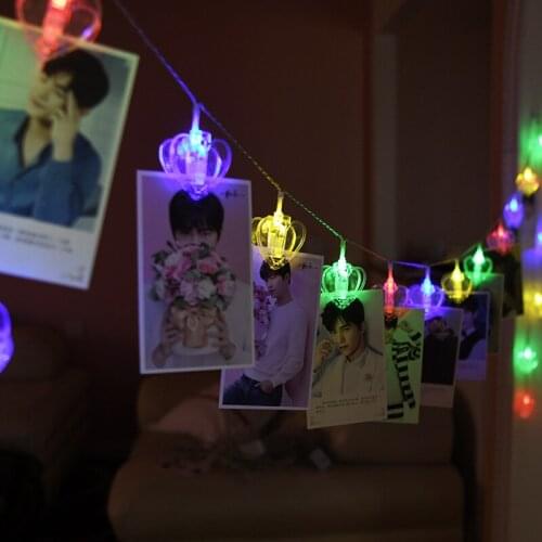 Led Photo Clip Light String for Bedoom Decoration Creative Christmas Decoration Stars Heats Lights for Room Decoration