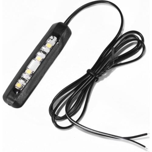 Car Motorcycle Led Tiny Rear Number Plate Light Lamp 12V 4Led Number Plate Tail Light Car License Plate Decoration Light Parts