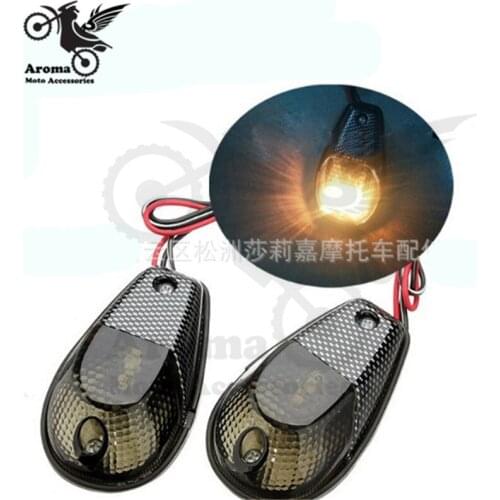 Carbon fibre motorbike LED indicator scooter accessories for honda yamaha moto flashers FLUSH-MOUNT motorcycle turn signal light