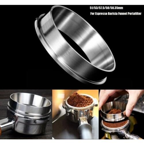 51/53/57.5/58/58.35mm Stainless Steel Intelligent Dosing Ring Brewing Bowl Coffee Powder For Espresso Barista Funnel Portafilter