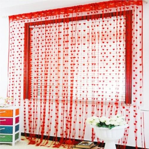 1pcs Punch-free Summer Decoration Love Door Curtain Household Bathroom Living Room Bedroom Partition Curtain Girl Heart F8399
