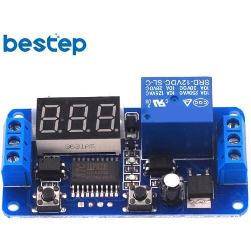 DC 12V LED Display Digital Time Delay Relay Timer Control Switch Module PLC Electronic PCB Board Module