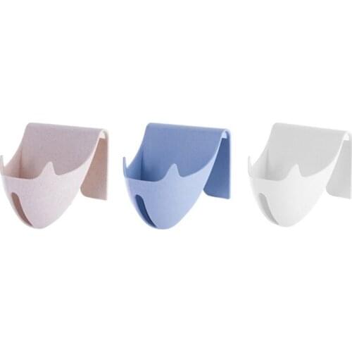 3 Pcs Soap Dish With Drain, Color Soap Tray, Bathroom Free Perforated Draining Plastic Soap Dish Blue White Beige