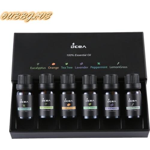 6 Formulas Therapeutic Grade Organic Essential Oil Set 100% Natural Floral Aromatherapy Fragrance Essential Oils for Diffuser