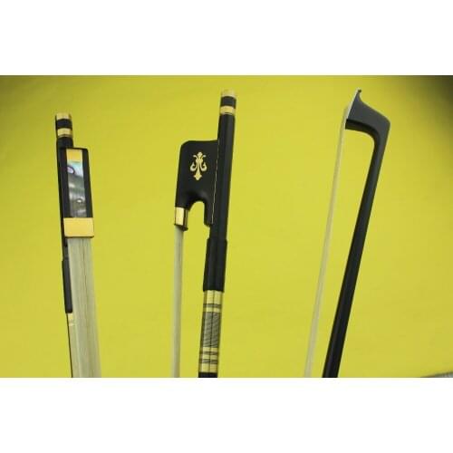 Free shipping 1pc new PRO black Carbon fiber viola bow white horse hair