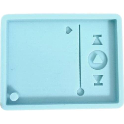 DIY Crafts Polymer Super Glossy Epoxy Resin Player Mold Keychain Silicone Mould XXFB