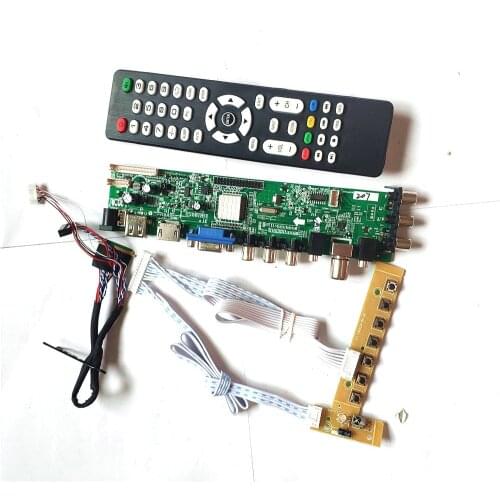 For LP140WH2-TLA1/TLA2/TLA3/TLM1/TLM2 LVDS 1366*768 DVB digital HDMI-Compatible VGA USB AV TV 3663 40-Pin LCD Controller board