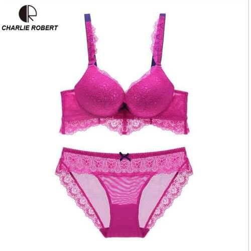 CR Sexy Lingerie Lace Bra Set Luxurious Push Up Underwear 4 Color Plus Size Brand Designer Bra