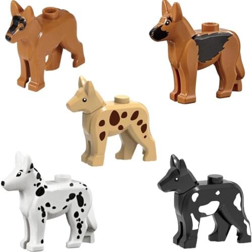 Military Blocks For Animals DIY Play With Friends Model Toys Dogs Gift Figures Police For Kids Toy City 5PCS Building Blocks Kit