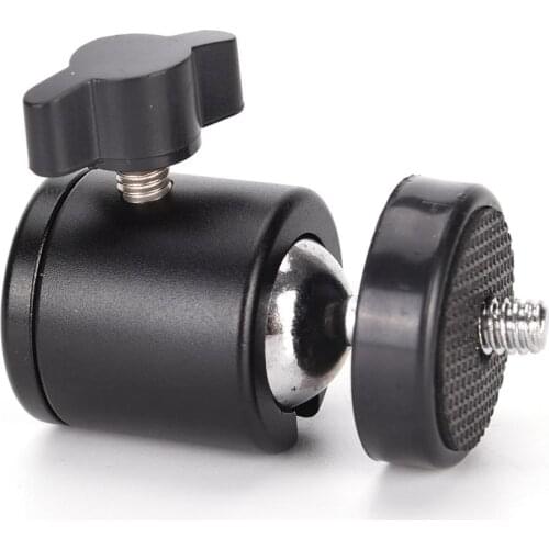 1/4" Black Ball Head Bracket/Holder/Mount For Camera Tripod Hot Shoe Adapter Hot Sale