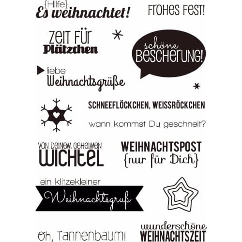 German word Transparent Clear Silicone Stamp/Seal for DIY scrapbooking/photo album Decorative clear stamp A144