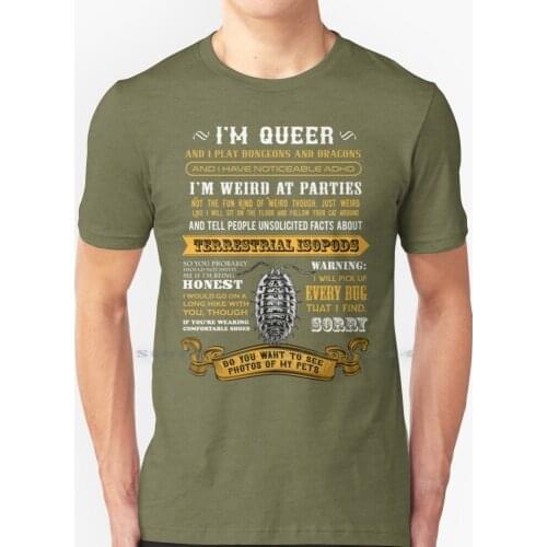 Extremely Specific Targeted Shirt T Shirt 100% Pure Cotton Weird Targeted Isopod D D Roleplaying Rpg Adhd Tumblr Bugs