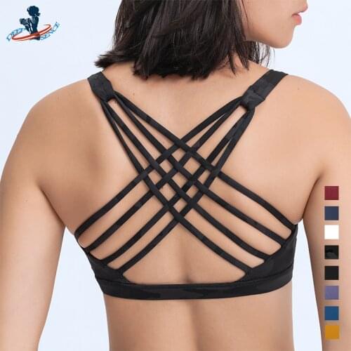 DEEPSENCE 2021 NEW Womens Sports Active Bra Without Bones Running Top Gym Push Up Fitness Clothes Female Yoga Backless Corset