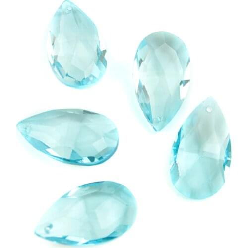 38mm/50mm/63mm/76mm/89mm Lt.Aquamarine Mesh Shape Crystal Chandelier Pendants Parts Beads Hanging Crystals For Chandelier