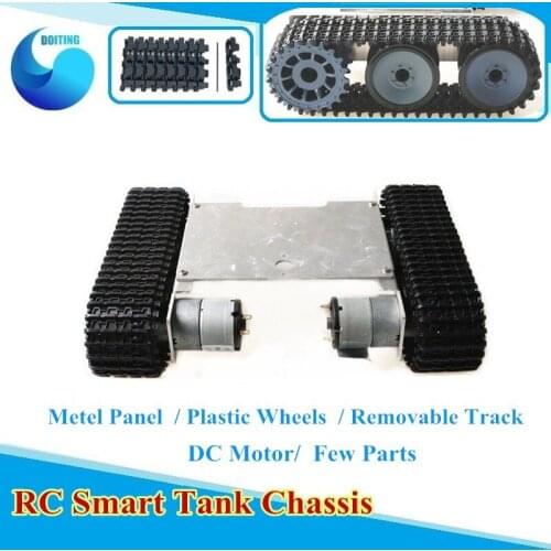 RC Smart Tracked Tank Chassis Remote Control Mini TP105 Platform With Metal Panel/ Adjustable Track DC Motor for Arduino DIY