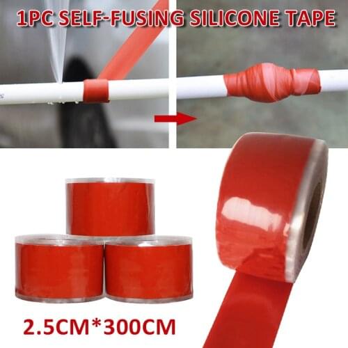 Self-Fusing Silicone Rubber Electrical Tape Repair Waterproof Bonding Tape Red Repair Plakband Tapes