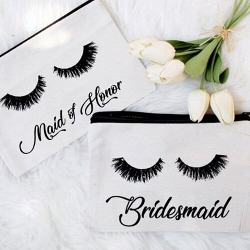 Bride to be Maid Of Honor Bridesmaid Cosmetic bag wedding engagement Bachelorette Party bridal shower decoration proposal Gift