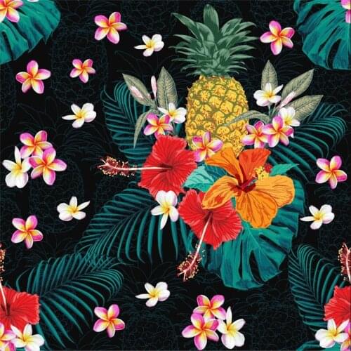 Spandex swimsuit fabric custom pineapple series elastic digital printing sewing pillowcase needlework handmade materials M