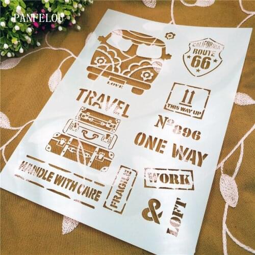 Bus mold shield DIY cake scrapbook stencils hollow Embellishments printing lace ruler Valentines Day