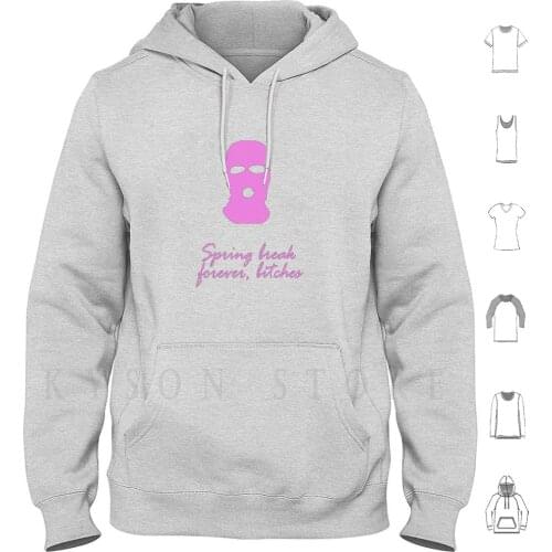 Spring Breakers Hoodie Long Sleeve Spring Breakers James Franco Skrillex Vanessa Hudgens Selena Gomez Pink Balaclava