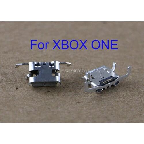 30pcs/lot Charger Port Replacement for xboxone Micro USB Power Charging Connector Socket Dock For Xbox One Gamepad Controller